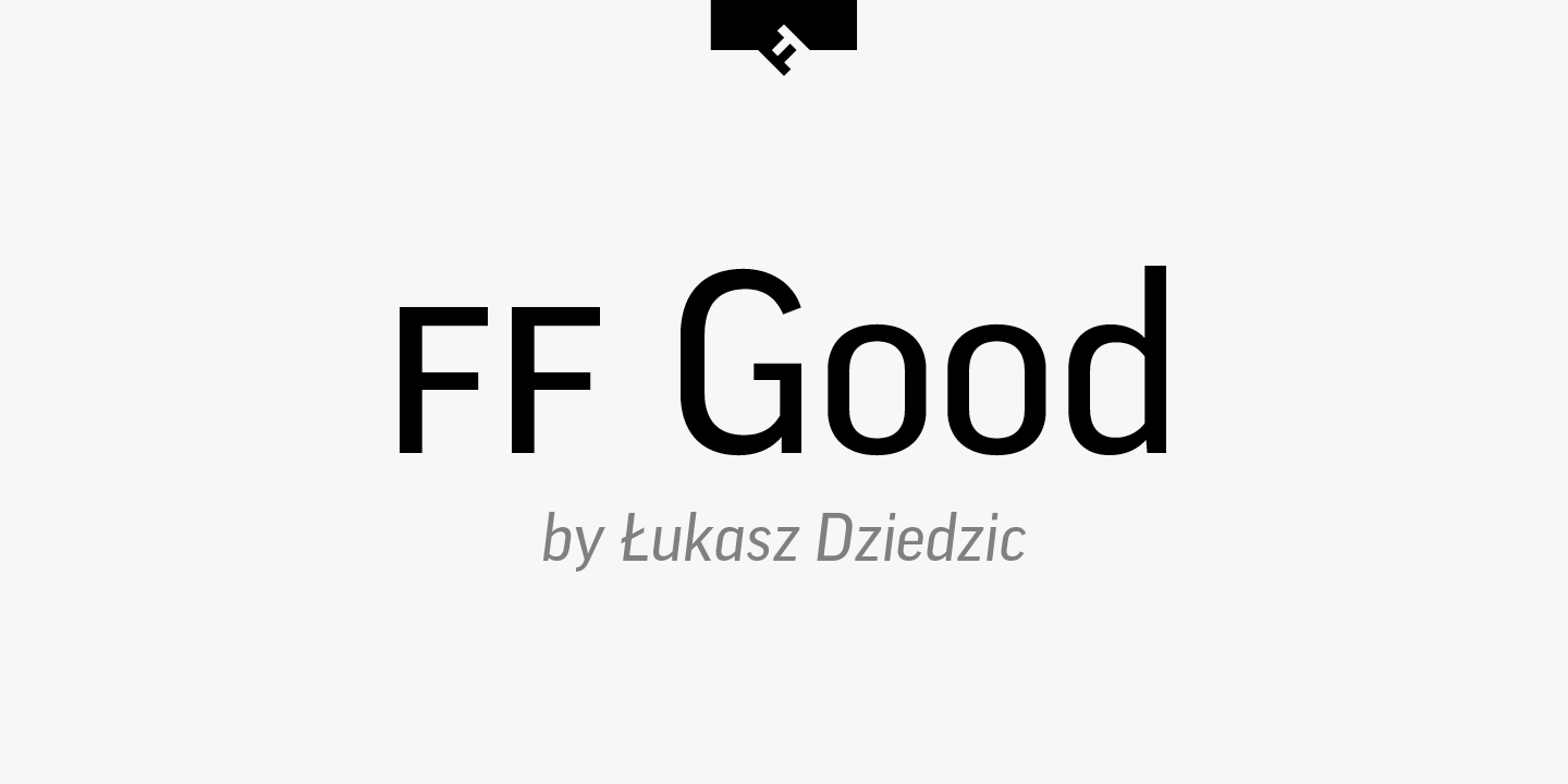 Beispiel einer FF Good Pro Extended-Schriftart